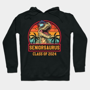 Class of 2024 Senior Gifts Funny Seniorsaurus Seniors 2024 Hoodie